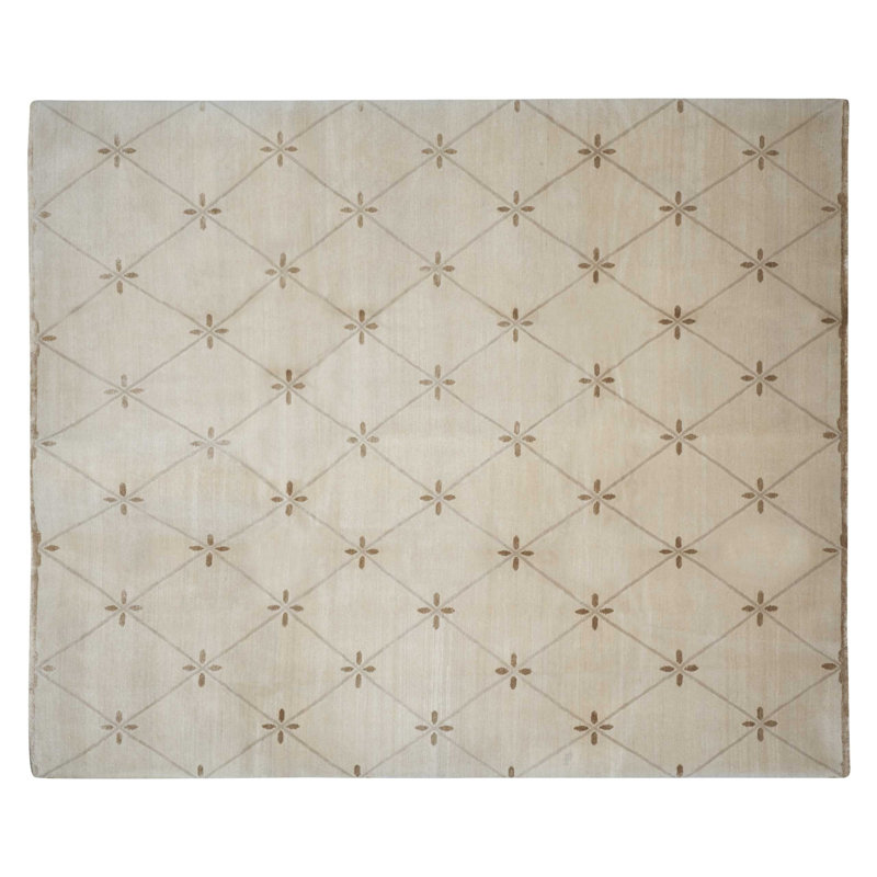 Geometric Area Rug in Beige/Brown, Rectangle 3' x 5'