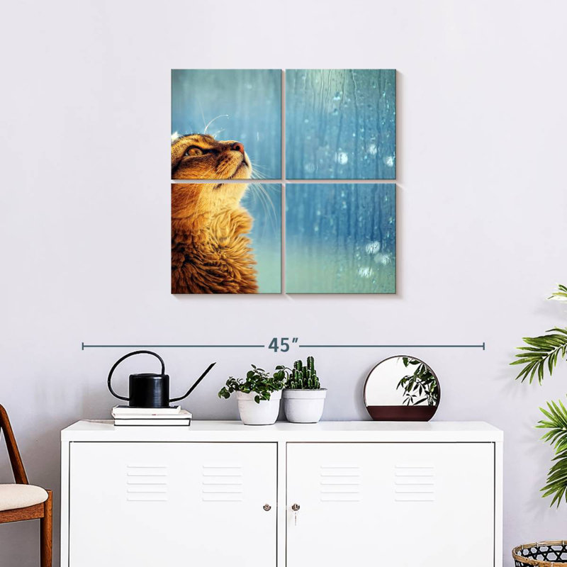 Brampt Cat In A Window, 26" H x 26" W