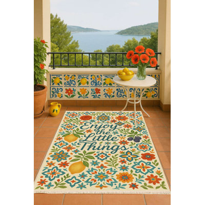 Folk Art Citrus 'Little Things' Kitchen Rug
