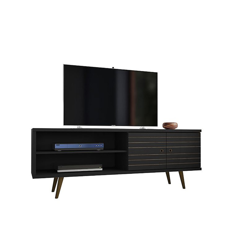 Meuble télé 63 po Liberty Mid-Century, Noir