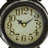 Analog Metal Mechanical Tabletop Clock in Black