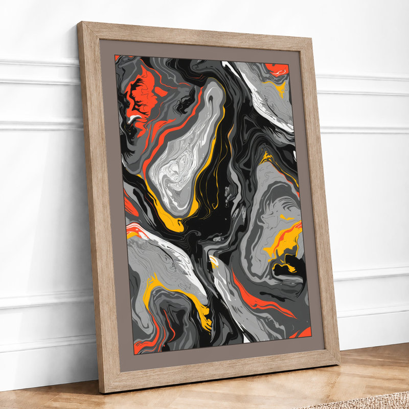 Fluid Turbulence Abstract - Print, Oak, A4 - 29.7 x 21.0 cm