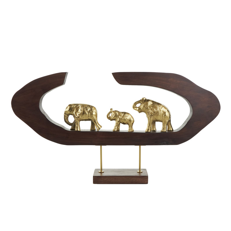 Sculpture d'éléphant en métal Gulabacha