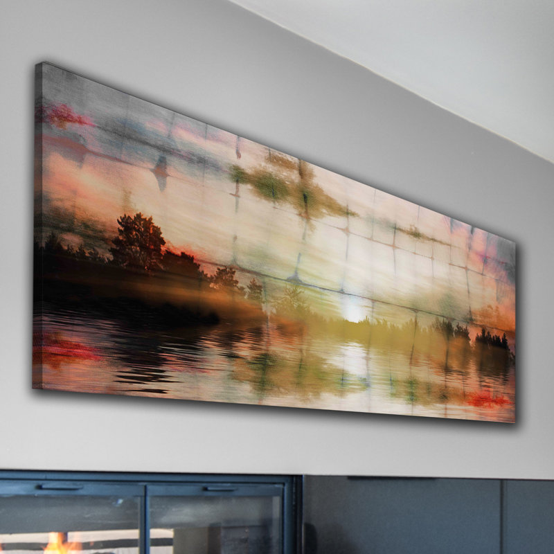 «Painted Sunset» par Parvez Taj, photographie sur toile tendue, H 15 po x l 45 po
