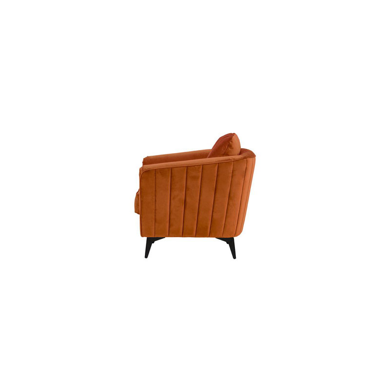 Upholstered Armchair, Orange