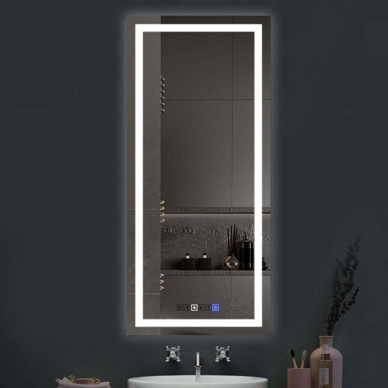 Miroir de salle de bain Andolina, 40 po x 18 po