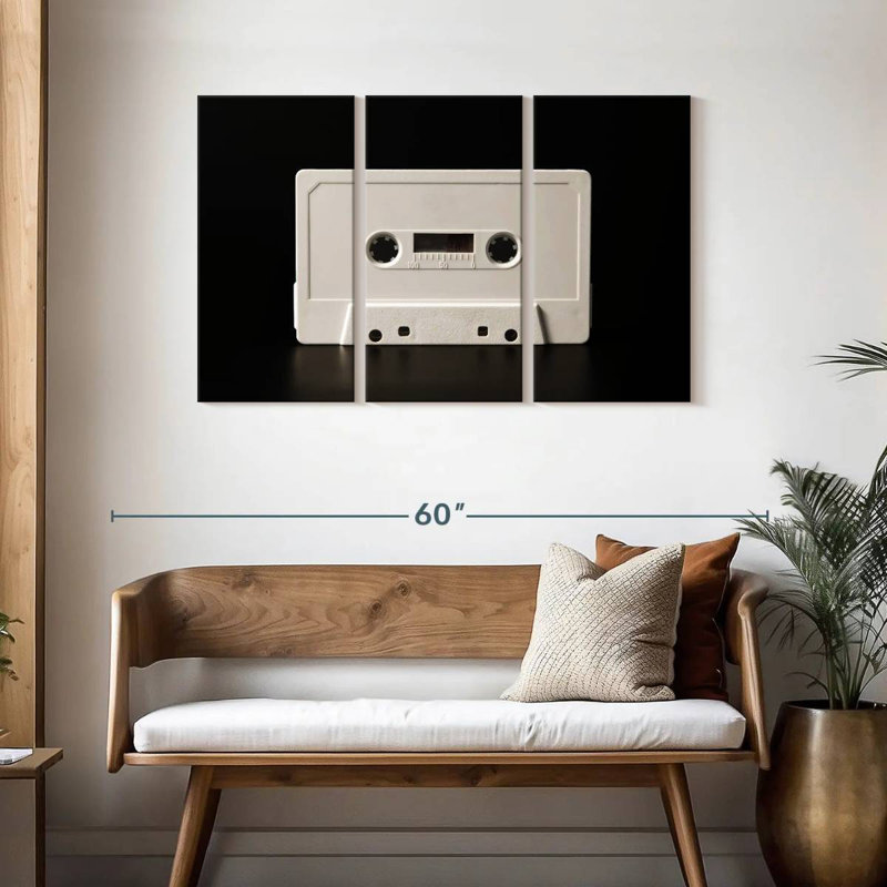 Cassette audio blanche Abarca, H 28 po x l 45 po