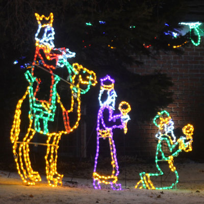 Wise Men Nativity Set LED Display (50")