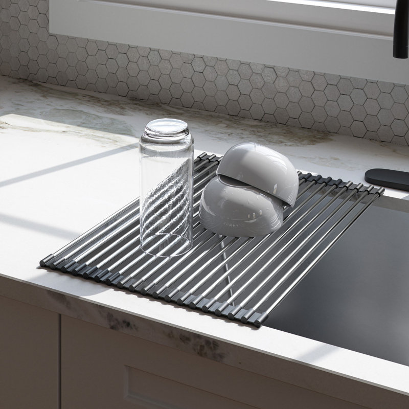 Multipurpose Stainless Steel over the Sink Kitchen Dish Rack