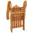 vidaXL Adirondack Garden Chair, Foldable, Solid Acacia Wood with Cushions, Brown and Grey, Ergonomic Outdoor Lounge Chair for Summer Relaxation, Patio, Balcony Seating-1316607951