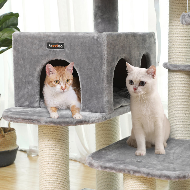 112cm H Cat Tree, Light Grey