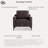 Turner 33.5" Square Arm Faux Suede Armchair-125402814