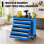 Coffre à outils roulant avec roulettes, armoire de rangement à 5 tiroirs, cadre en acier robuste, verrouillage central, plateau rembourré en EVA, établi mobile-281995229