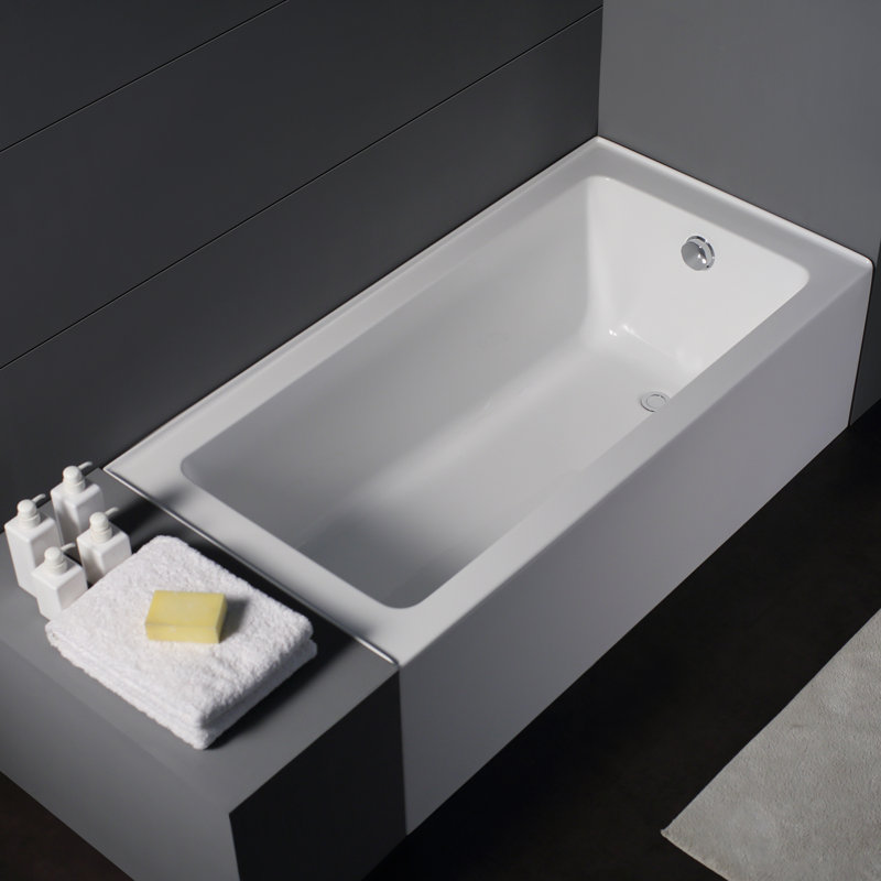 Baignoire de trempage encastrés zen 66 "x 32" renovator, Droite