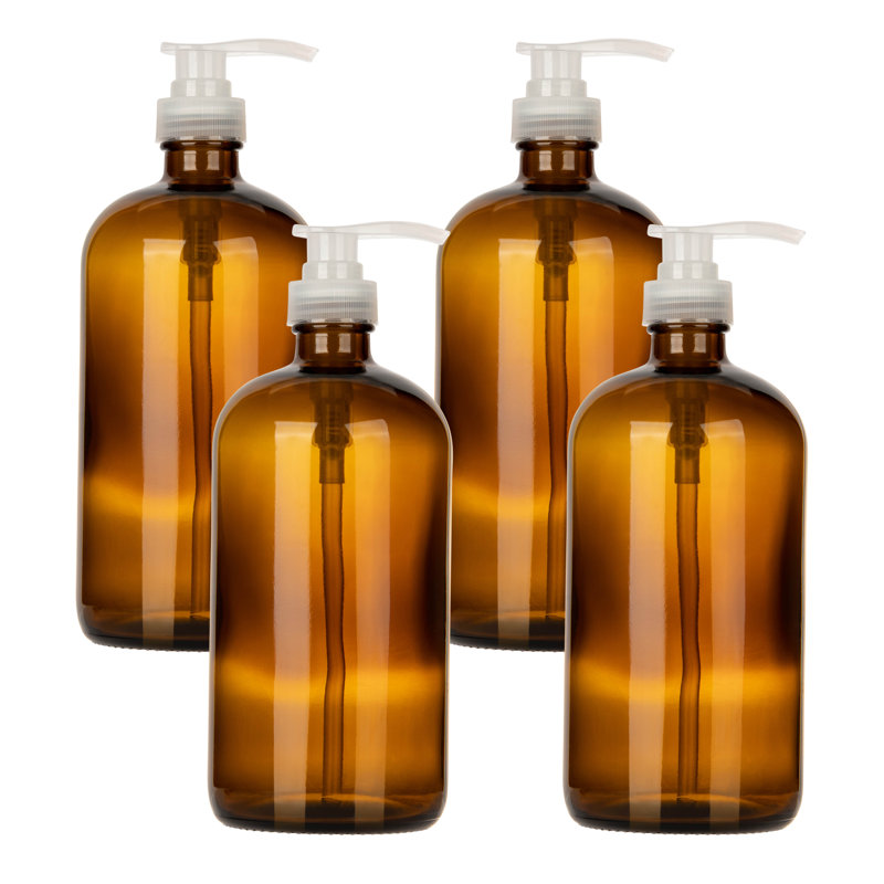 Distributeur de savon 1 litre Nanfito, Ambre / naturel