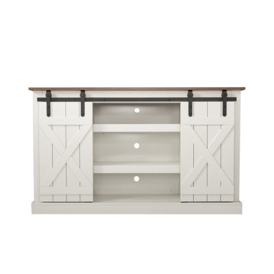 Farmhouse Sliding Barn Door TV Stand Media Console Table Storage Cabinet Wood For 65 -  Gracie Oaks, 7A86CE7CA02A4030990ECE0178134841
