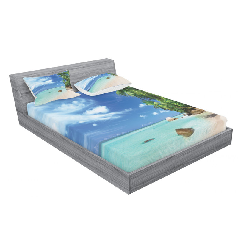 Microfiber Sheet Set, Queen Sheet Set with Fitted Sheet