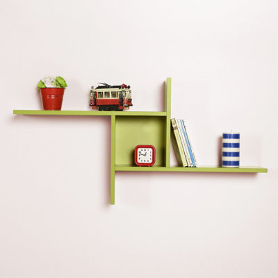 Modern Wall Shelf, Oak, 39.4 x 19.7 x 7.1 inches | 100% Melamine Coated Particle Board, Thickness: 0.6 inches | Space-Saving Design, Easy Wall Mounting, Perfect for Scandinavian Style Home Decor