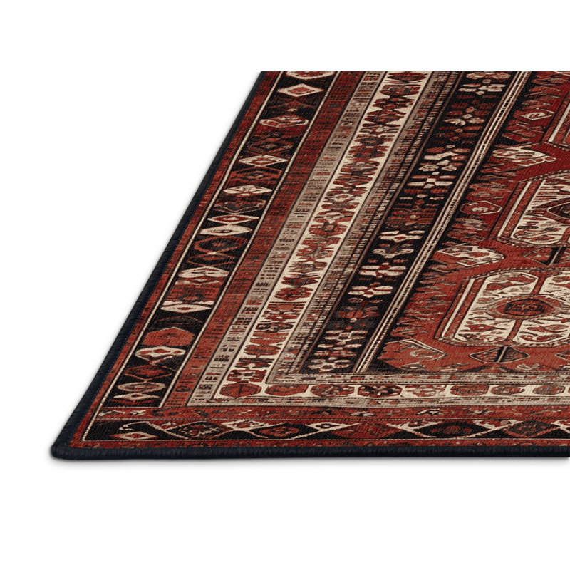 Machine Washable Turkish Brown Area Rug, Square 7'