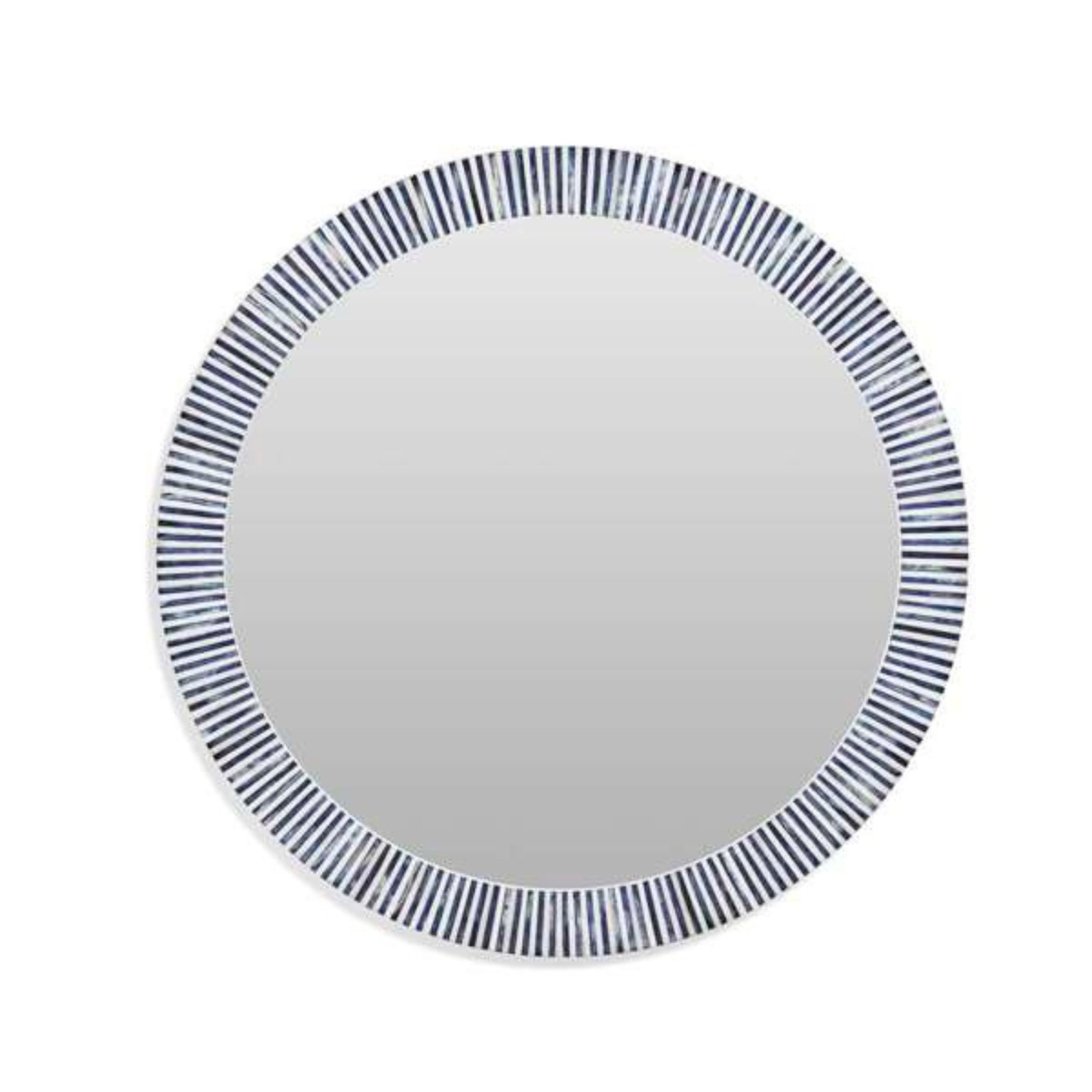 Vancouver Bone Round Wall Mirror, 36" H x 36" W