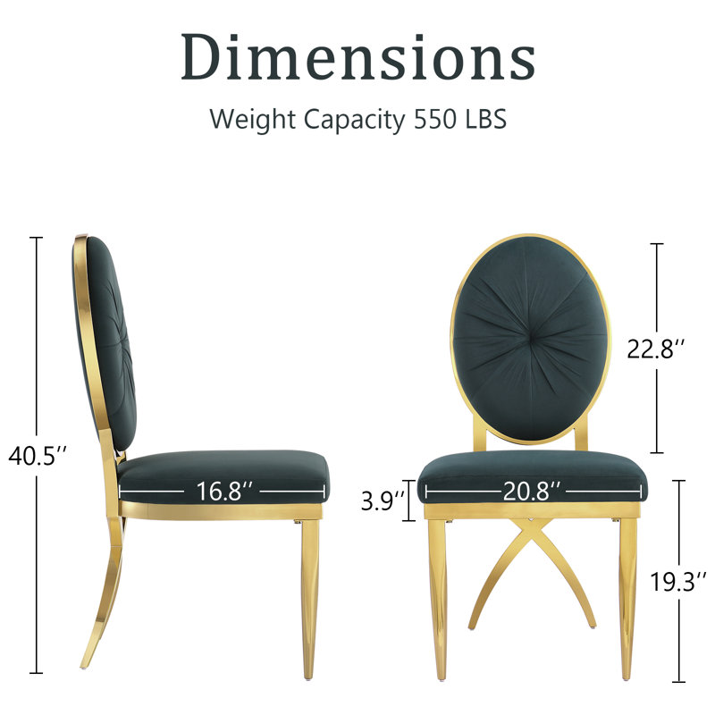 Chaise d'appoint en velours Bilgarrie King Louis