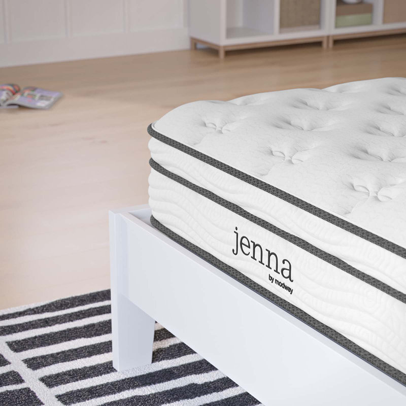 Jenna 8" White Pillowtop Innerspring Twin Mattress