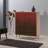 Modern Multi-Purpose Cabinet, Sonoma Oak, 37.4 x 43.7 x 14.2 inches | 100% Melamine Coated Particle Board, 0.71 inches Thick | Hornbeam Legs, Metal & Rope Handles, UV Coated, Wall-Fixable, Ample Storage
