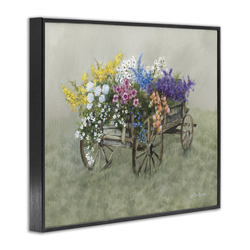 Art floral, giclée encadrée par Pam Britton, Giclée encadrée noir minuit, H 16 po x l 20 po