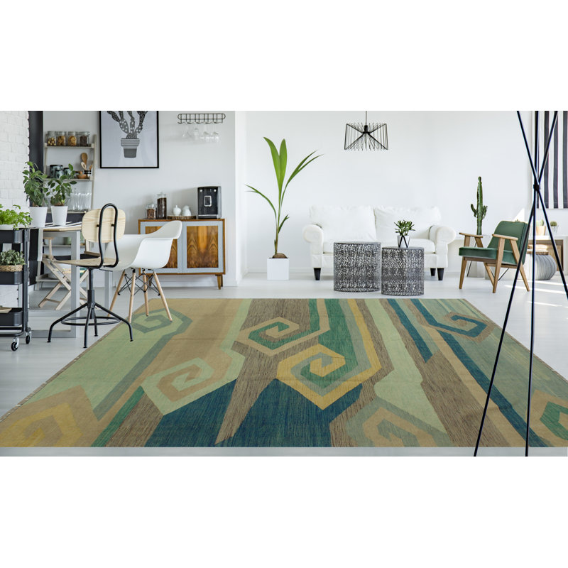 Tapis gris Winchester Kilim Enylah