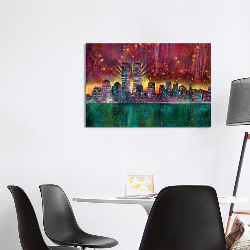 Skyline 1 Piece Wrapped Canvas Wall Art, 101.6 cm H x 66.04 cm W x 1.91 cm D