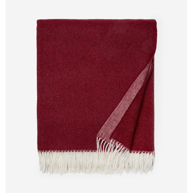 Matese Hand Woven Throw Blanket, Merlot