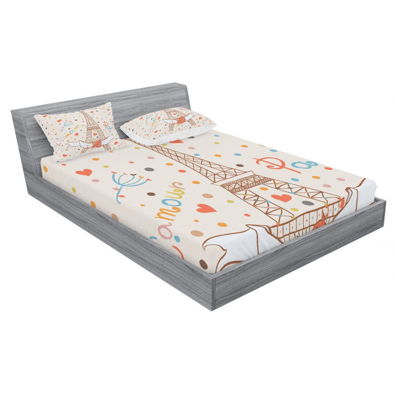 Microfiber Sheet Set, Queen Sheet Set with Fitted Sheet