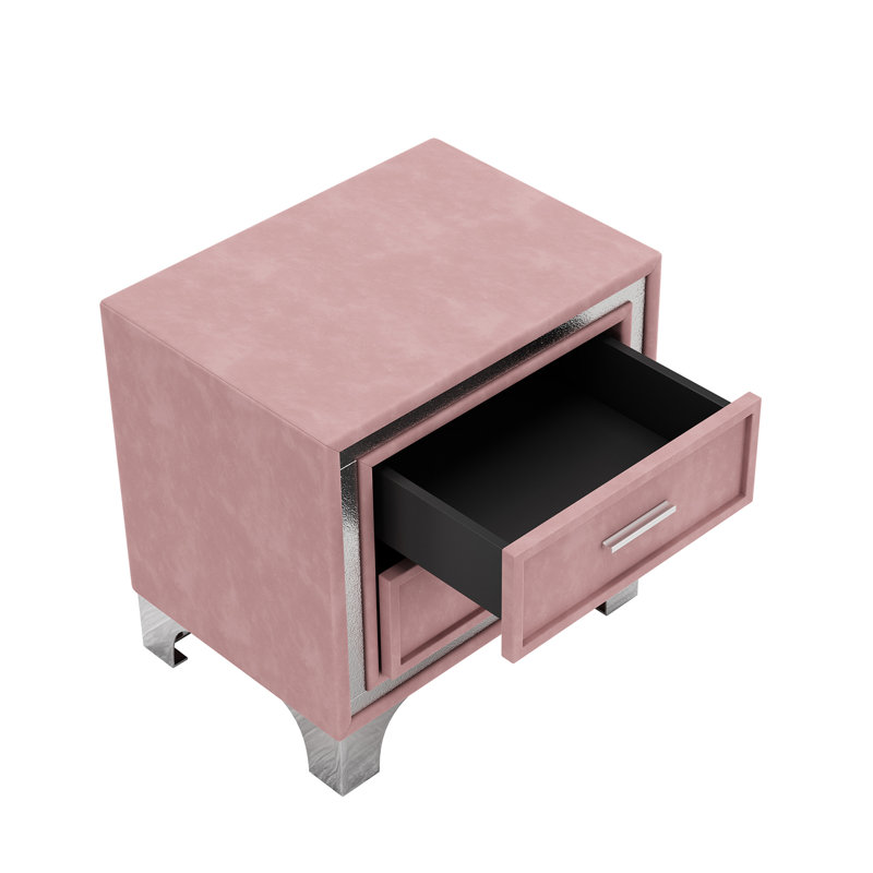 Table de chevet vintage Mid Century, Rose