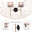 Éclairage pour meuble-lavabo moderne en verre 2 lumières avec accents en laiton (ensemble de 2)-124840839-124840841-124840837