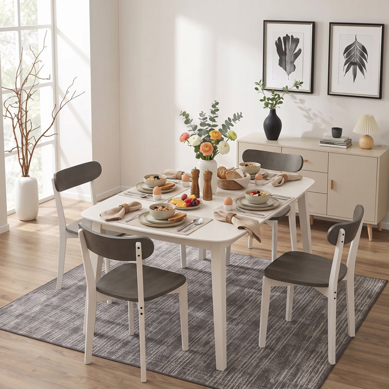 Ensemble repas pour 4 personnes Kynnady, Noir, noir, noir, noir