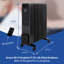 Russell Hobbs® RHOFR2500-M-D-SMT, Smart Wi-Fi Enabled 2500W 11 Fin Digital Oil Filled Radiator with M-Shaped Fins in Graphite