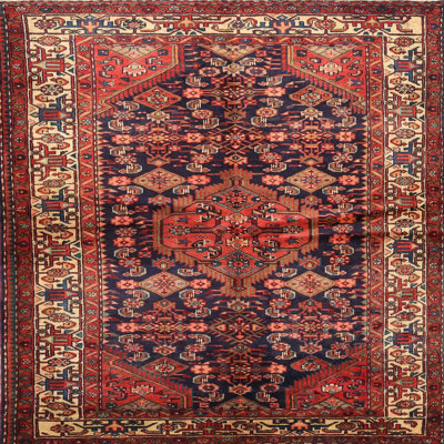 Tapis traditionnel rouge / brun