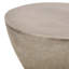 Table d'appoint d'extérieur en béton léger, table de bout MGO, gris clair