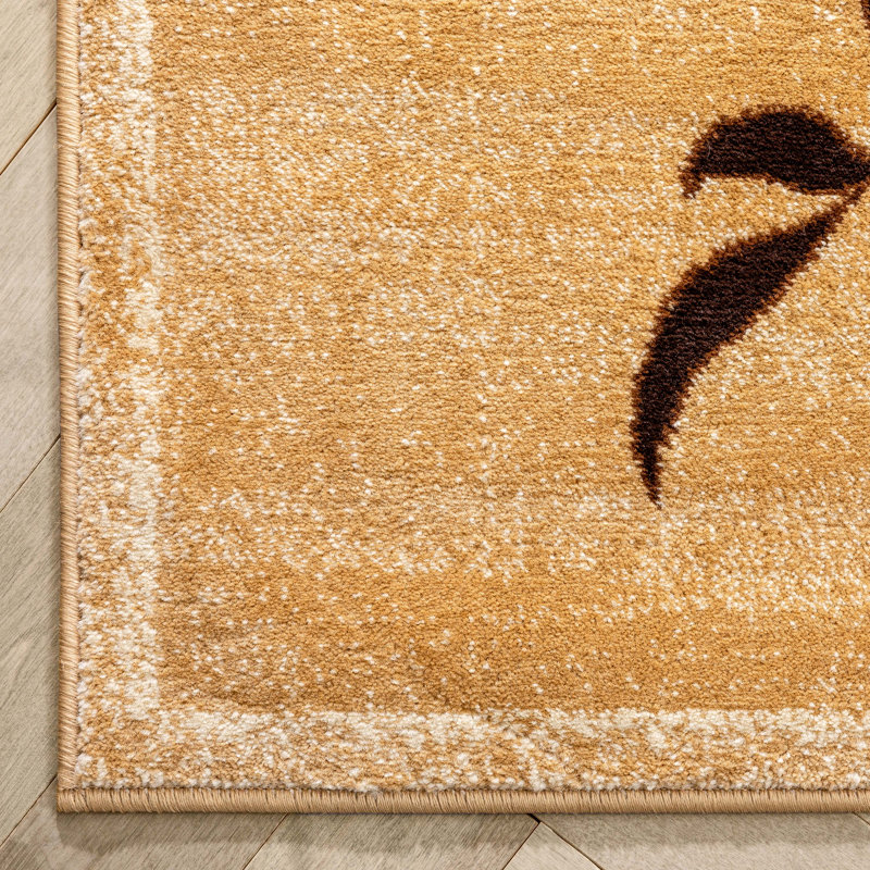 Tapis d'intérieur ivoire Abbie, Ovale 5 pi 3 po x 6 pi 10 po