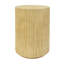 Table d'appoint cylindrique, texture semblable au bois, couleur brun antique