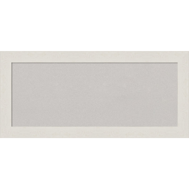 Panneau de liège gris, cadre rustique étroit - babillard, tableau d'organisation, tableau d'affichage, 15 po x 33 po