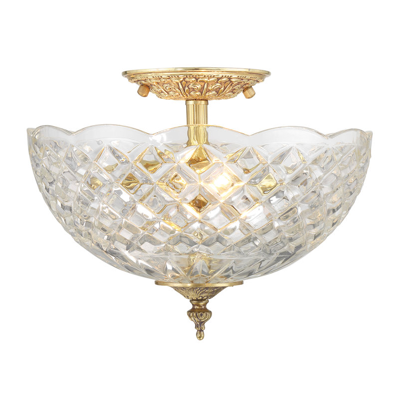 Plafonnier semi-encastré 2 lumières Weese, 10"