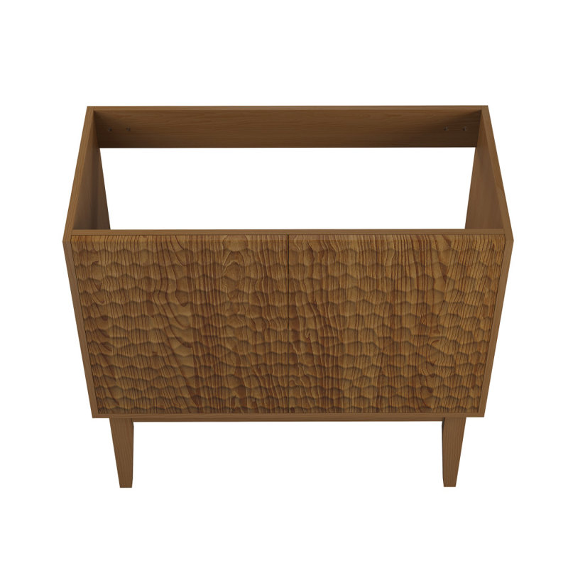 Armoire de salle de bain autoportante sans comptoir en chêne 36 po Bosse, Brun