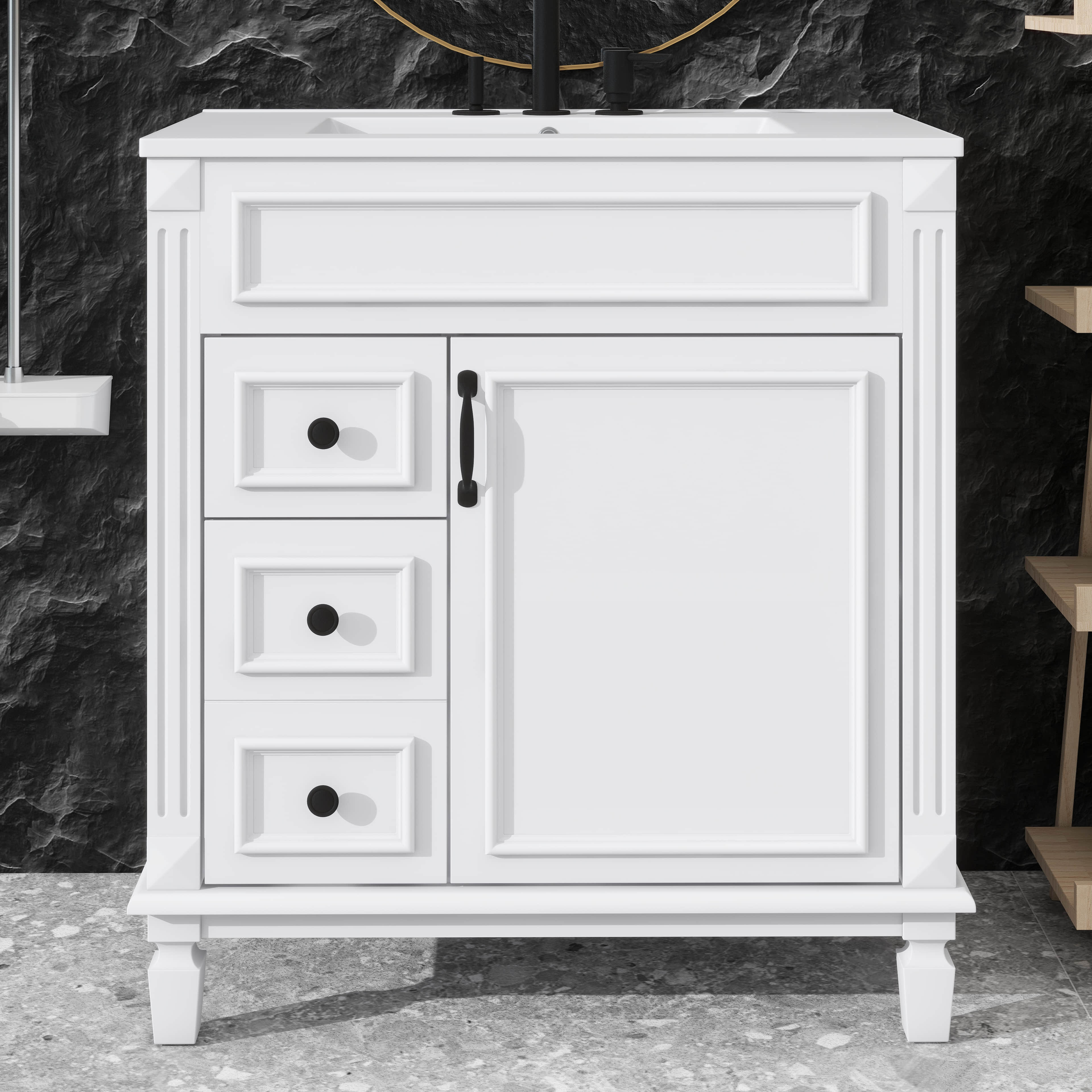 Picture of Wrought Studio™ 30'' Bathroom Vanity With Ceramic Sink, Minimalist ...