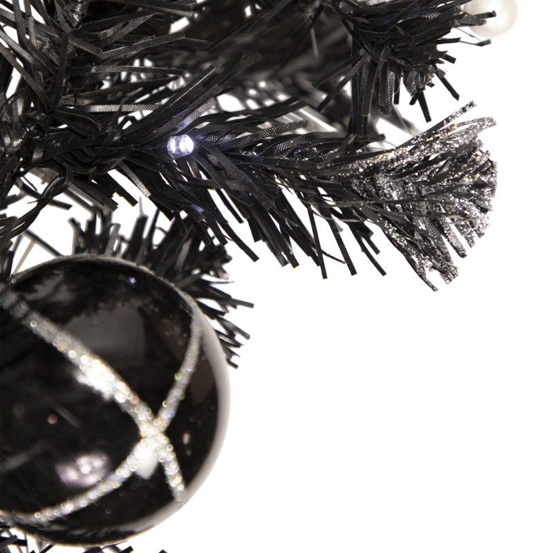Guirlande de Noël 9 pi x 6 po avec lumières DEL blanc froid