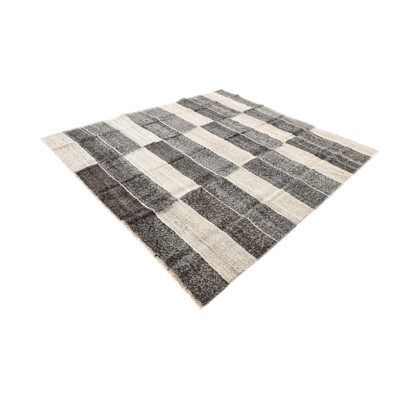 Tapis noir et blanc Ousley