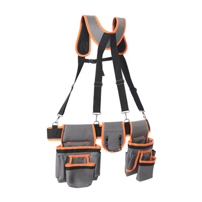 Tool Belt with Suspenders, Multifunctional Electrician Tool Bag