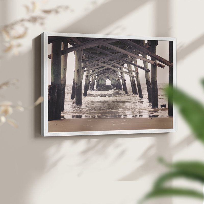 Under the Boardwalk - Reproduction encadrée - Restickable, H 8 po x l 10 po, Blanc