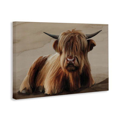 Got My Hair Done Cattle Canvas, design by Renel Peters