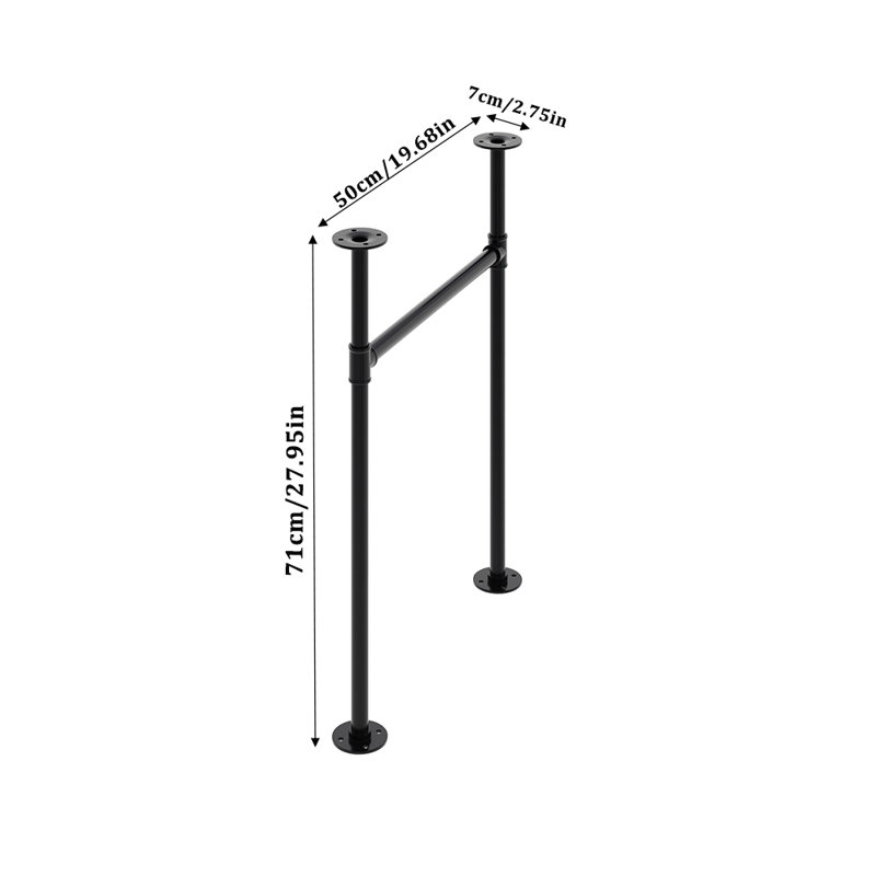 Table Leg, 71cm H x 50cm W x 7cm D